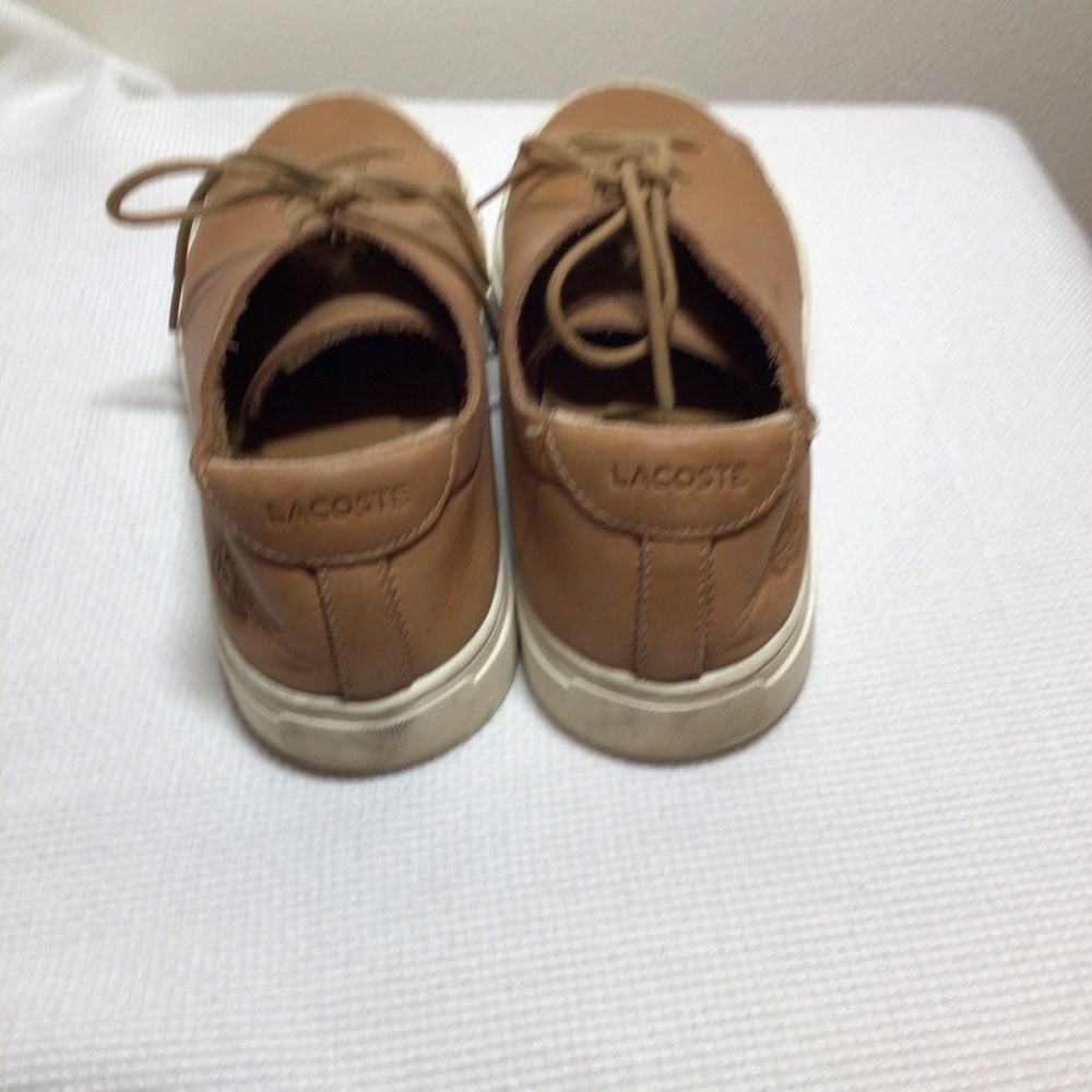 Lacoste Men’s unlined L12.12 sneaker Tan size 11.5 leather​​​​​​ - Picture 4 of 10